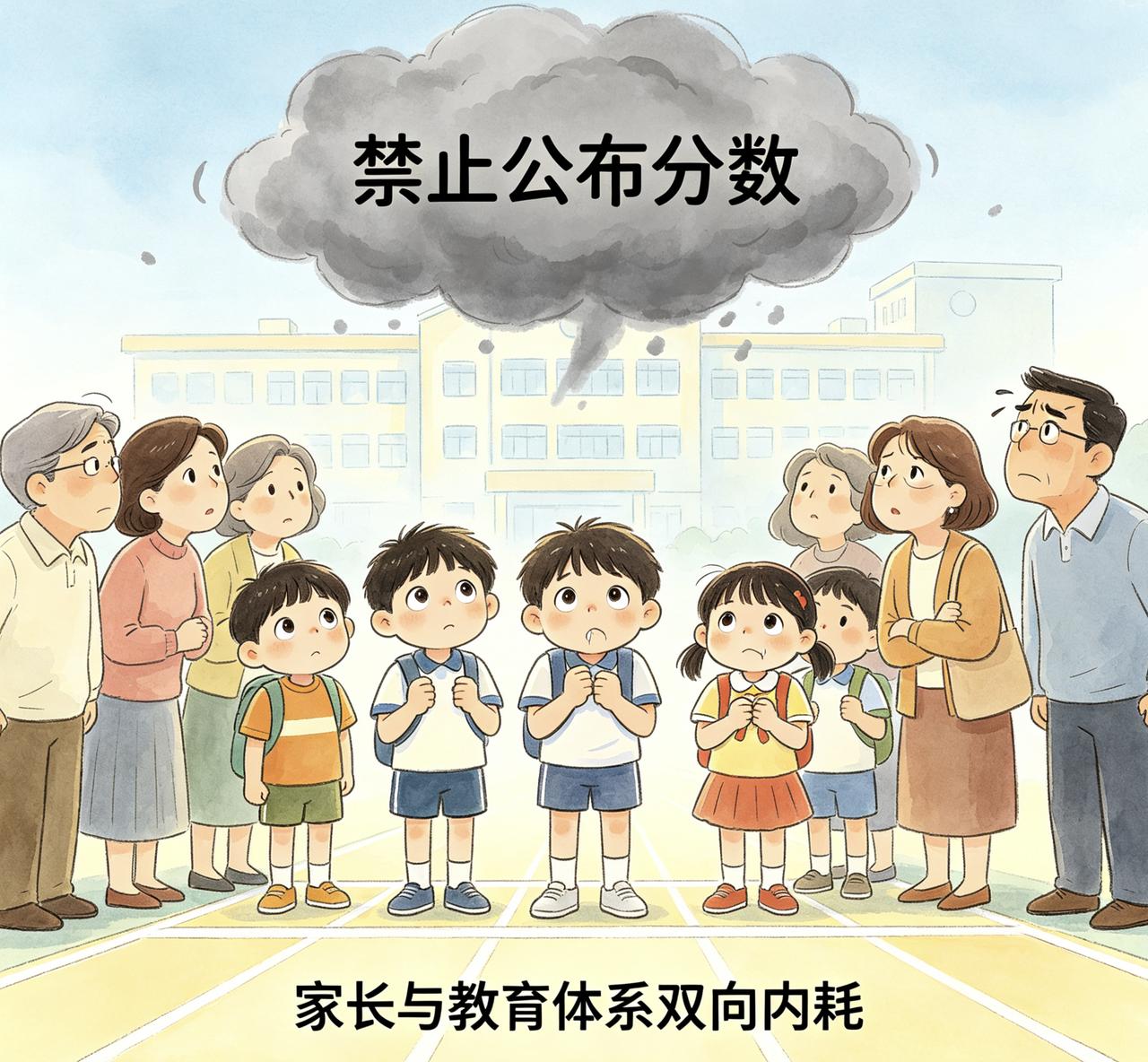 当分数成了“不能说的秘密”，减负的初衷，正演变成一场家长与教育体系的双向内耗。