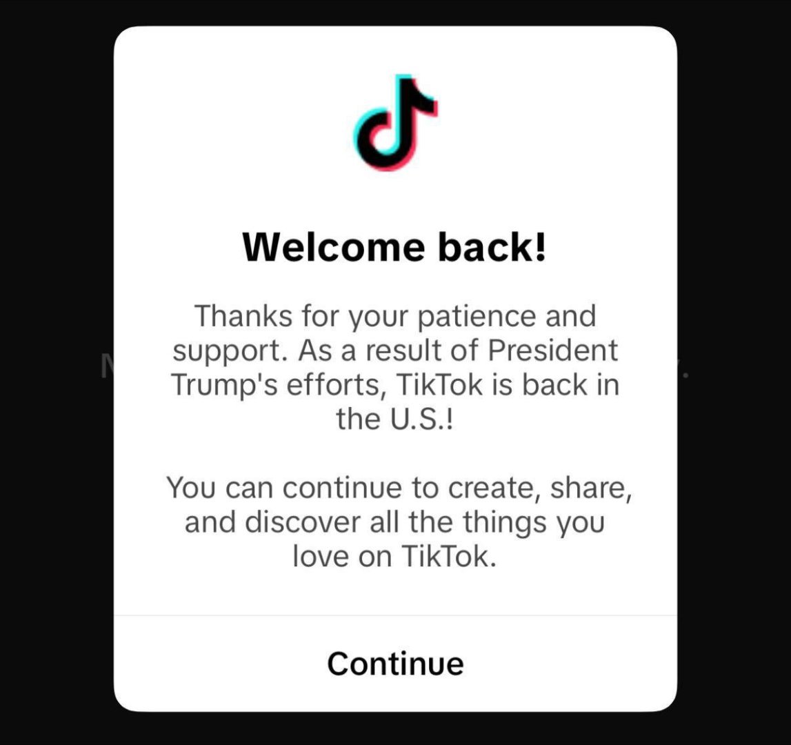 和特朗普共进退。 TikTok   戏码做足。 