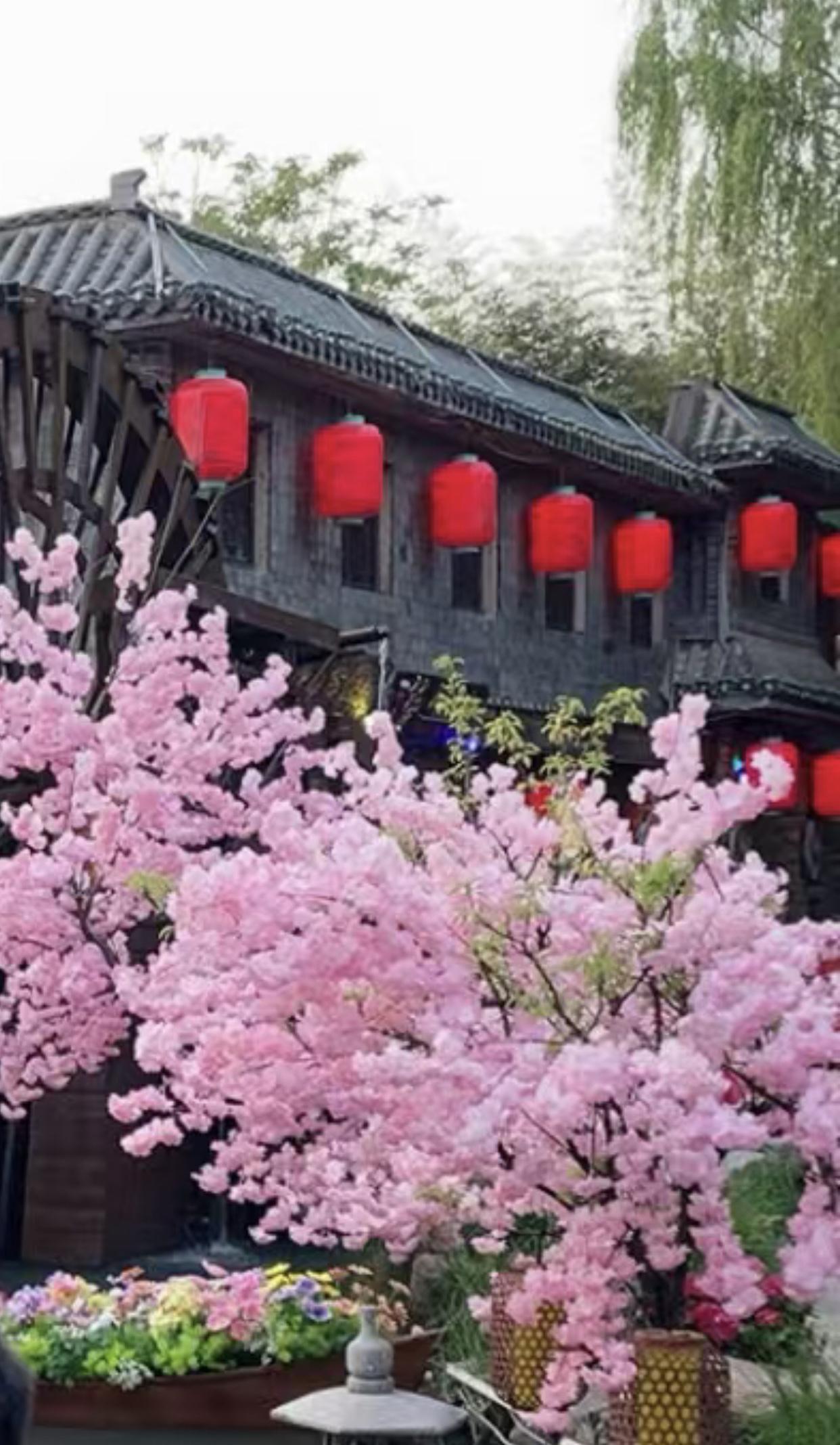 上联点点桃花开两岸，诚邀下联我对的下联是，丝丝柳色绿三江。