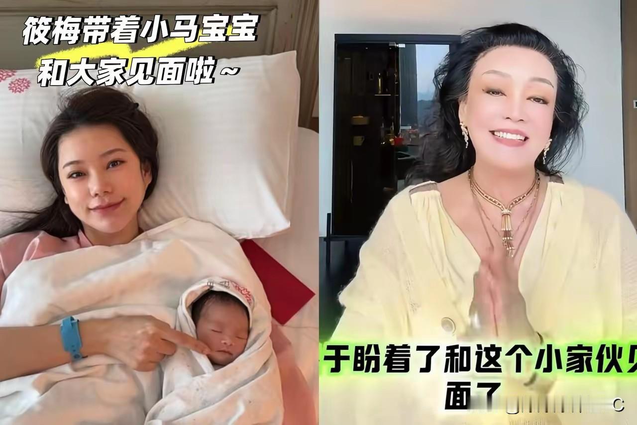 汪小菲这家子的连续剧，近几日总算是播到了喜庆的一集。

马莜梅这肚子是真争气，赶