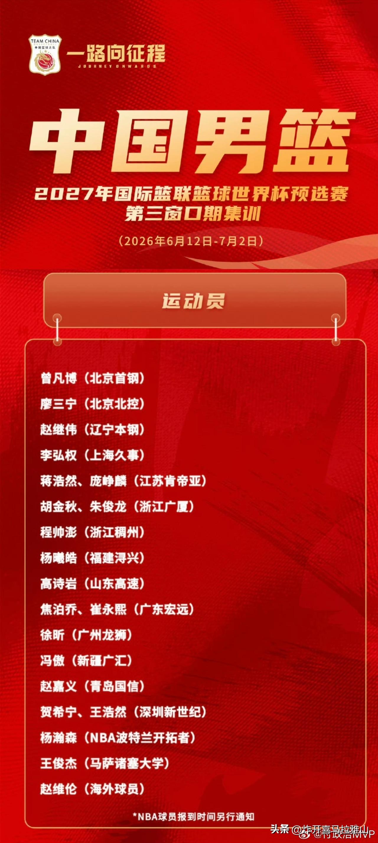 男篮如果没有赵睿的话那就只能依靠这一人了！
目前男篮没有赵睿，周琦和张镇麟，要说