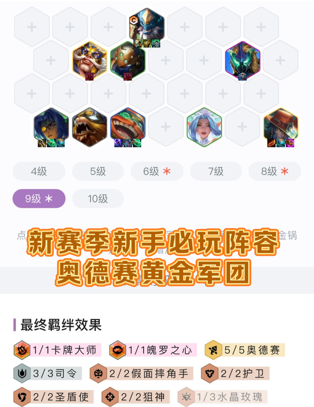 新赛季最简单的上分公式：奥德赛军团！