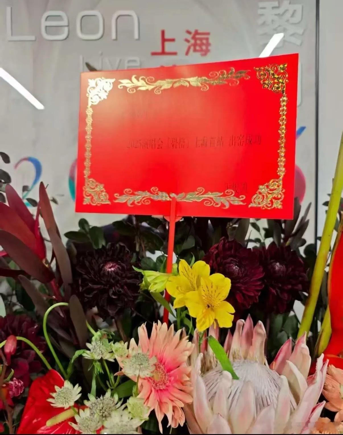 “山间初响，礐嶨将启，祝易烊千玺2025礐嶨演唱会上海站圆满成功！”💐王俊凯给