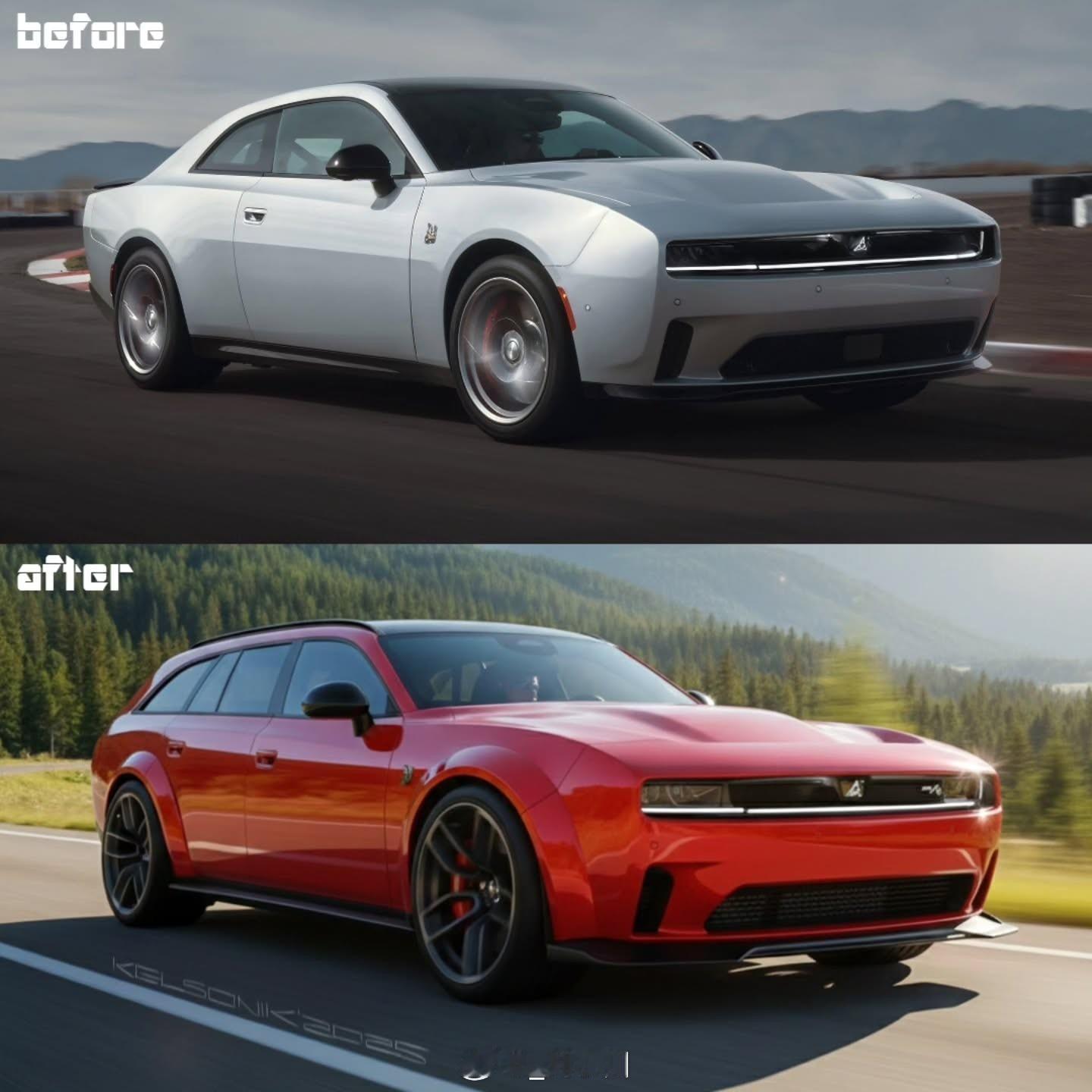 道奇Charger旅行版渲染图 【新车渲染】道奇Charger旅行版渲染图，肌肉