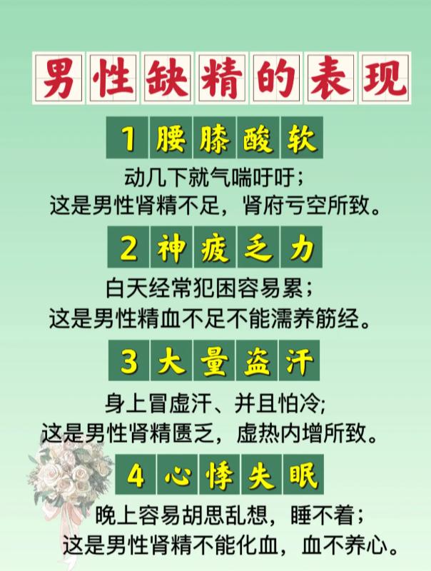 男性肾精不足的常见表现