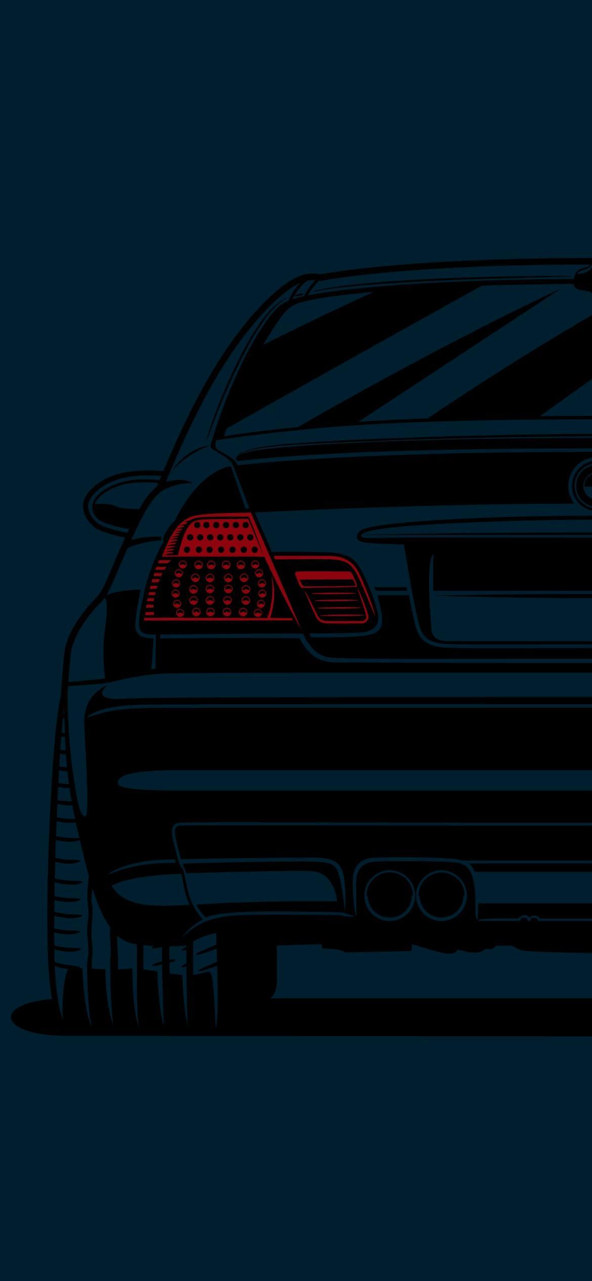 一天一张文艺照 宝马尾灯壁纸～ 