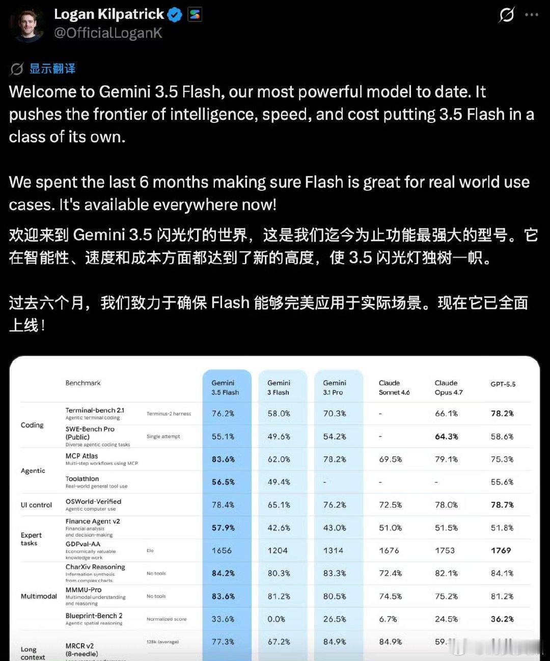 【谷歌Gemini3.5系列模型】谷歌推出Gemini3.5系列模型 谷歌宣布推
