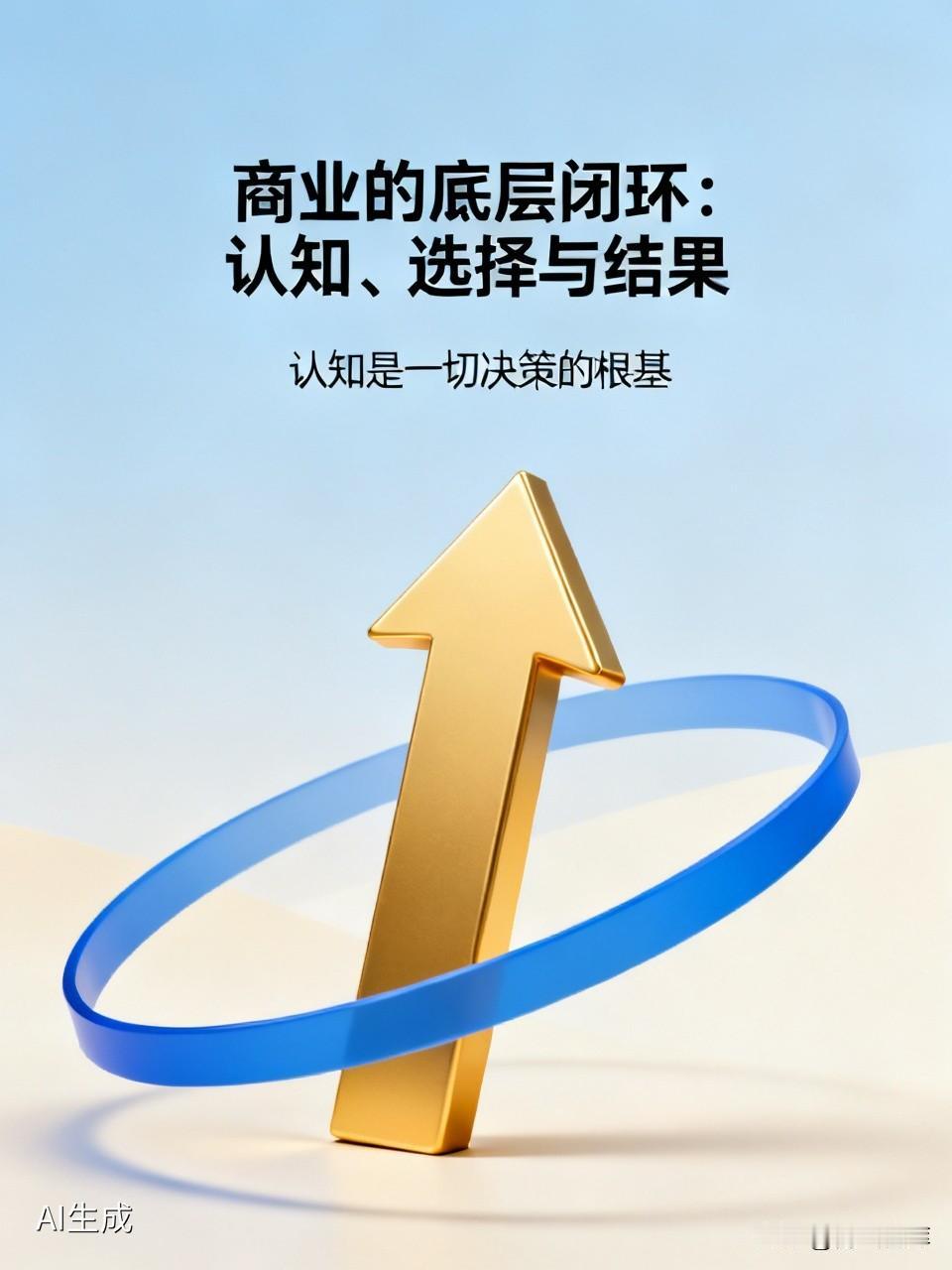 商业的底层闭环：认知、选择与结果
 
商业所有行为，归根到底只绕着三件事循环：以
