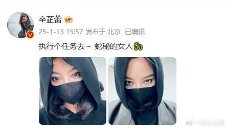 辛芷蕾蛇秘女人  辛芷蕾去执行什么任务了啊，这蛇秘的女人🐍好酷的美女特工，蛇女