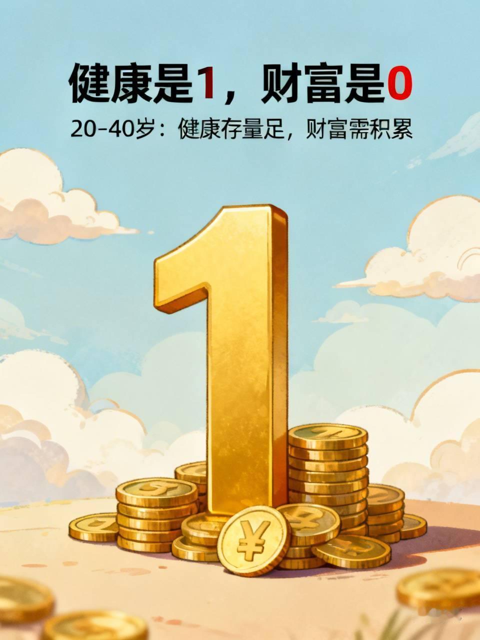 钱和健康哪一个更重要，根本不是非黑即白的单选题。
说白了这就是1和0的关系，健康