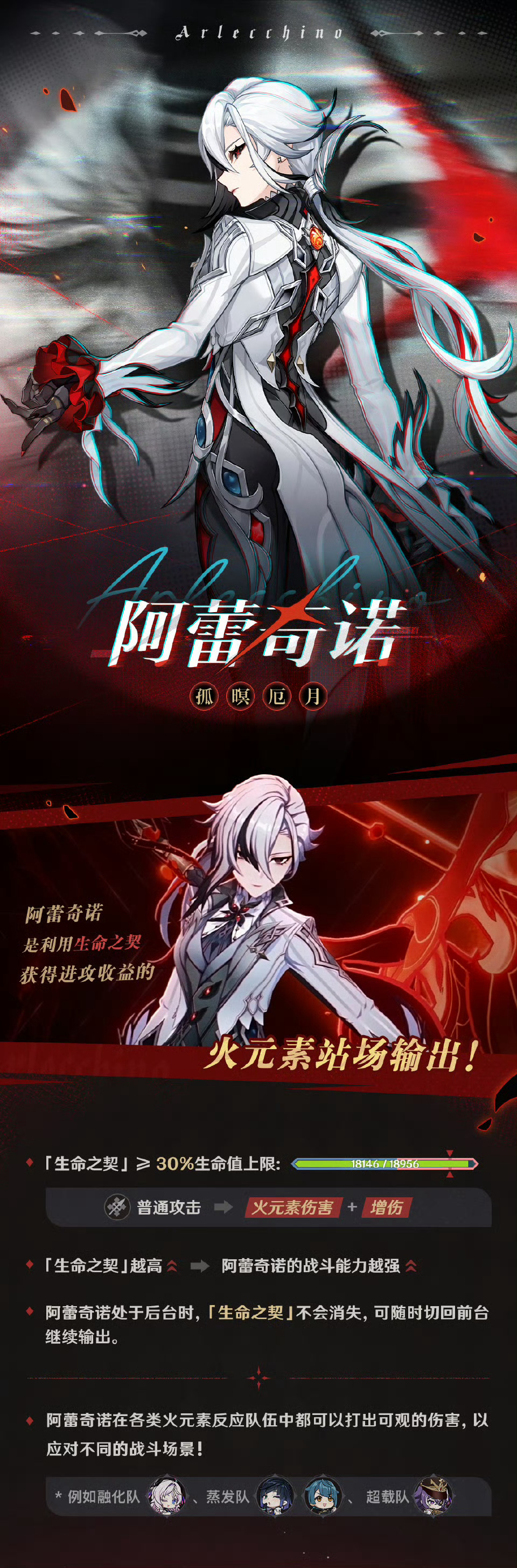 原神[超话]  原神阿蕾奇诺的养成指南来了～ 