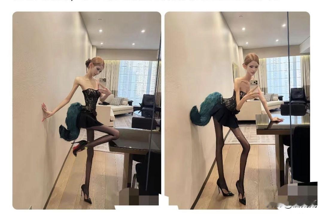 176/76说真的这样一点也不好看呀，反而给人一种恐惧感，女生还得是有点肉的看上