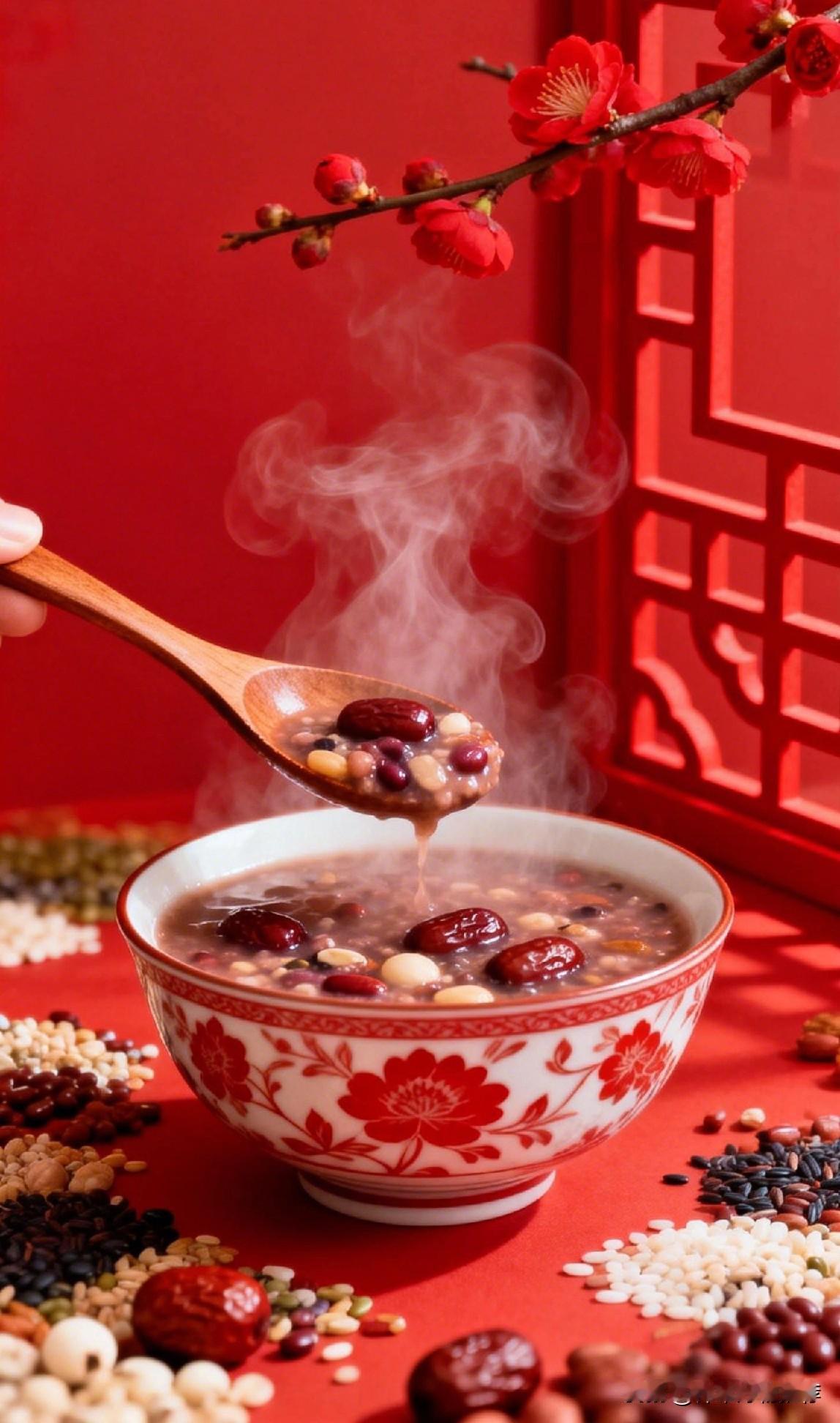 腊八节到啦，愿你的生活像腊八粥一样，丰富多彩，甜蜜幸福！🥣🎉