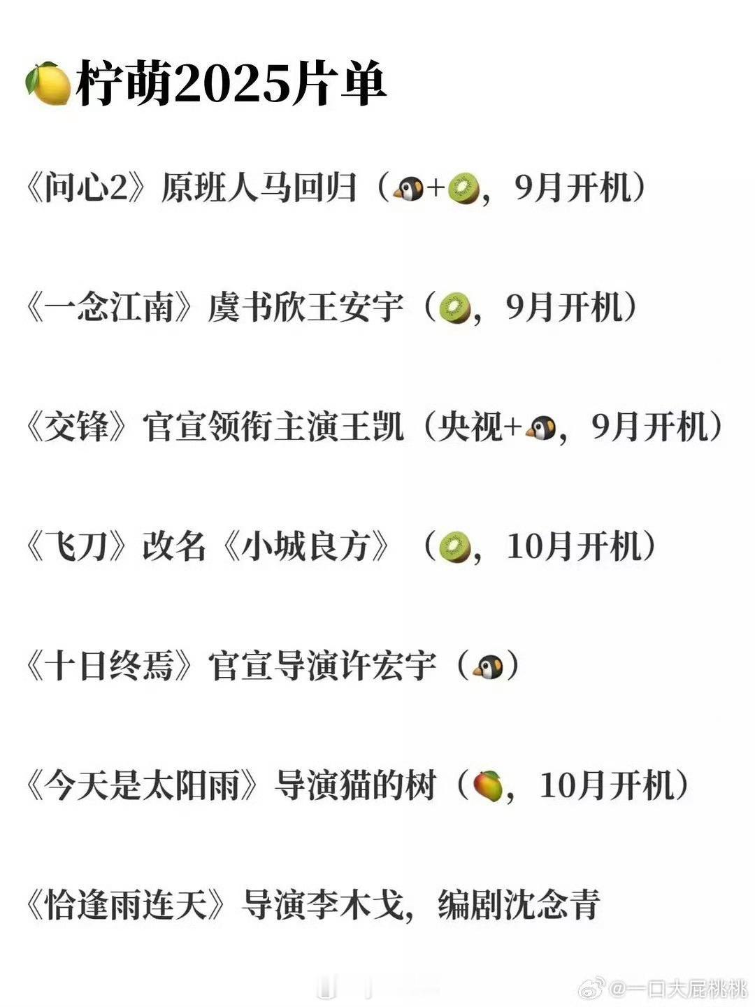 柠萌的片单怎么样有兴趣吗？感觉王凯演了🍋好多剧啊 ​​​