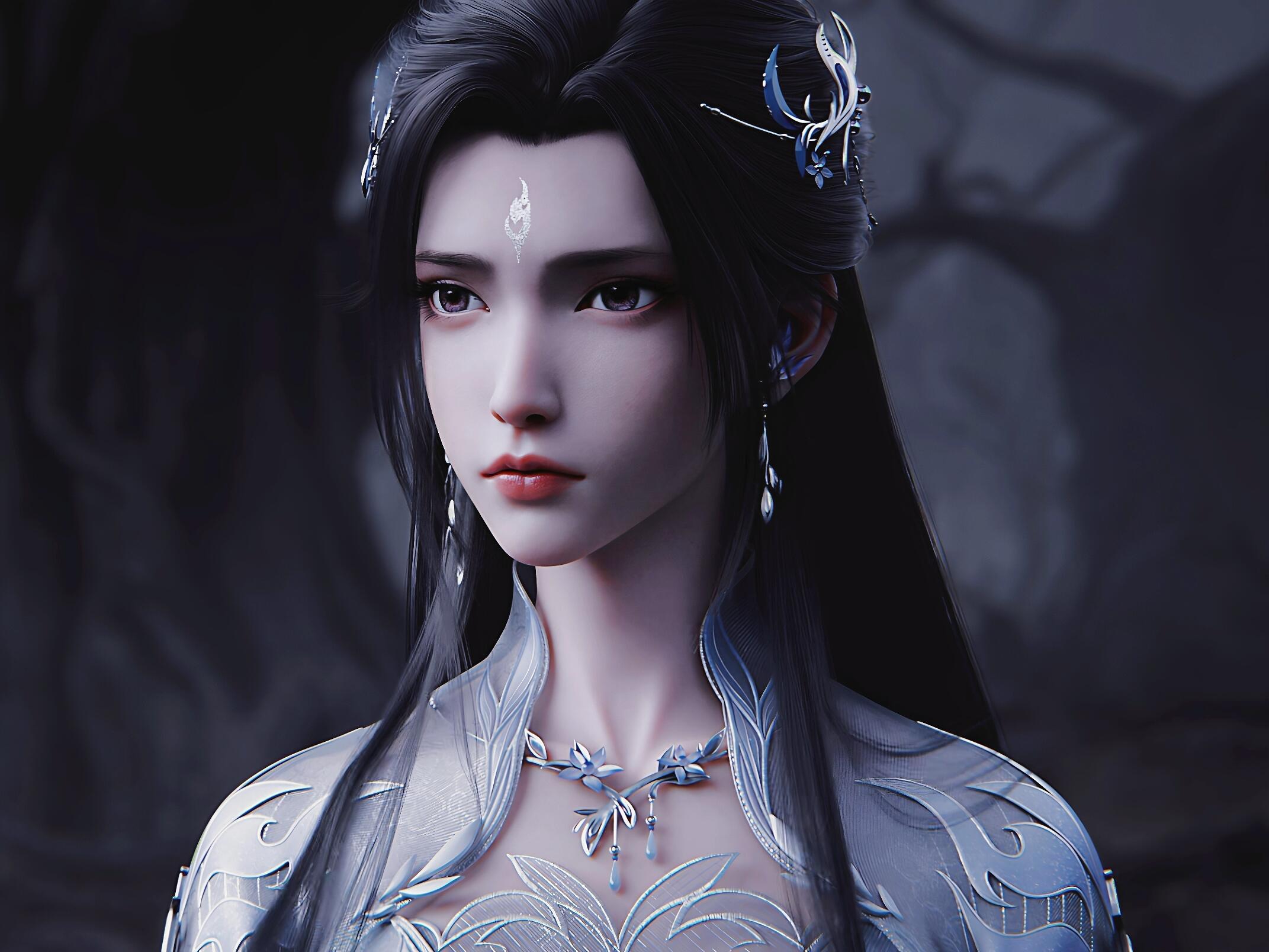 《诛仙》动画 陆雪琪这个建模美出新高度了，衣服质感也很好 ​​​