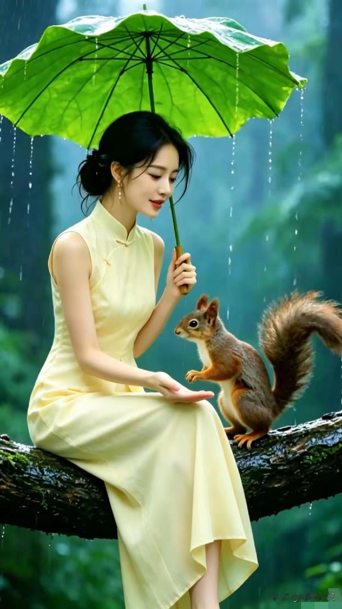 一场细雨洒落林间，随即生出一句韵味十足的上联，不少喜爱对联的朋友读完都忍不住在脑