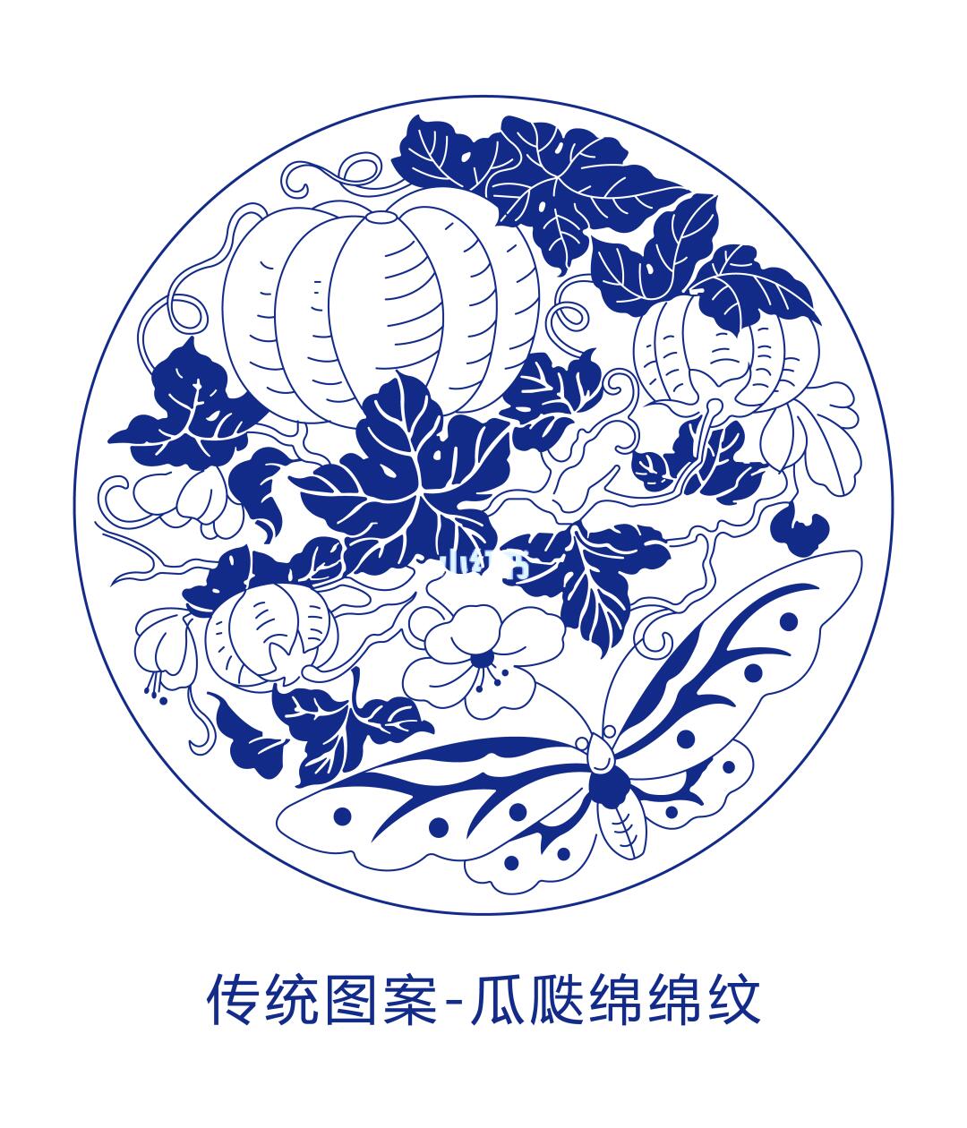 传统图案-瓜瓞绵绵纹