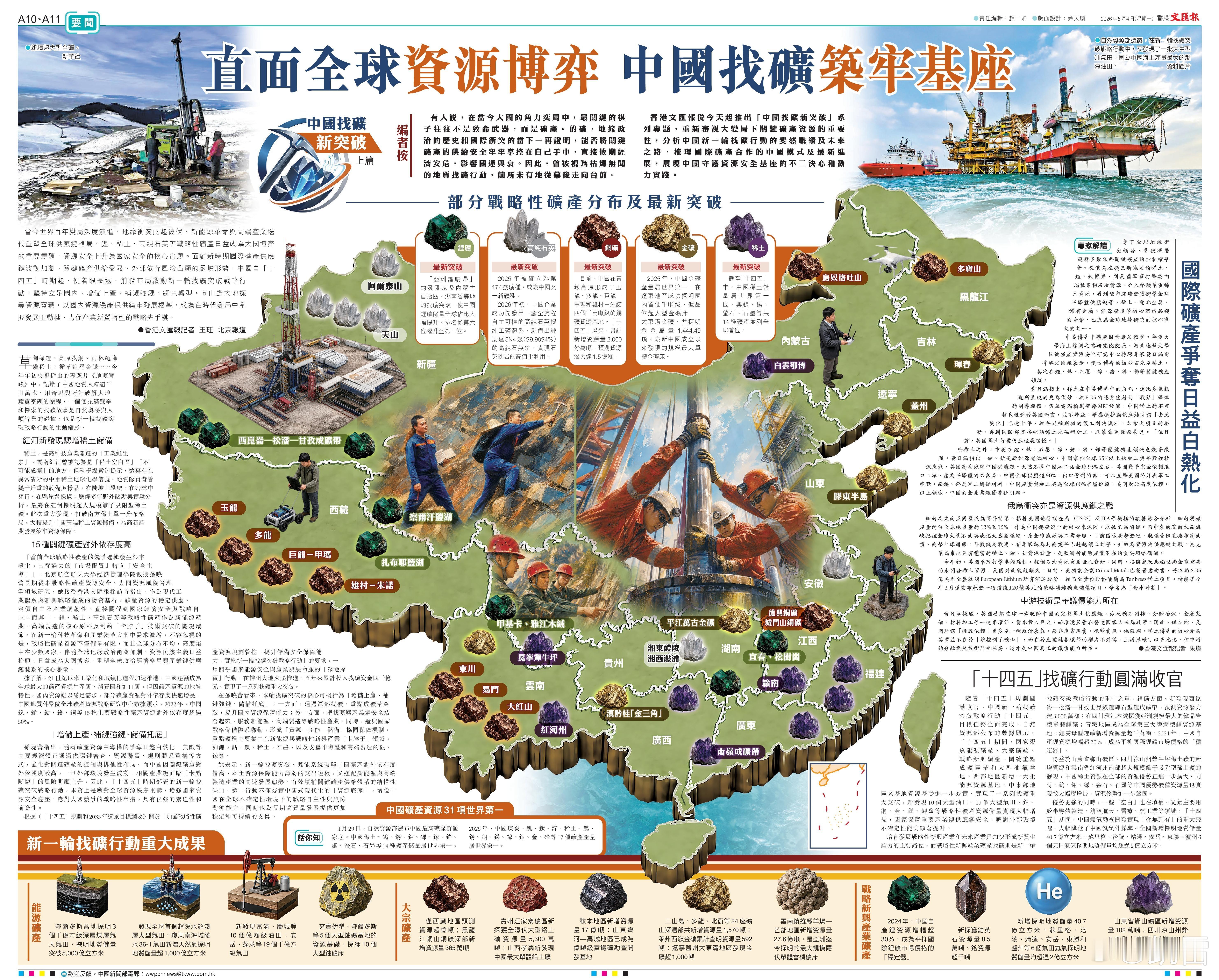 《事关国运！中国找矿行动，大国博弈下的关键落棋》 有人说，在当今大国的角力奕局中