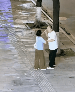 什么情况，没看懂，看着这俩人也都一把年纪了，大街上就办这事，绝对不是夫妻俩。