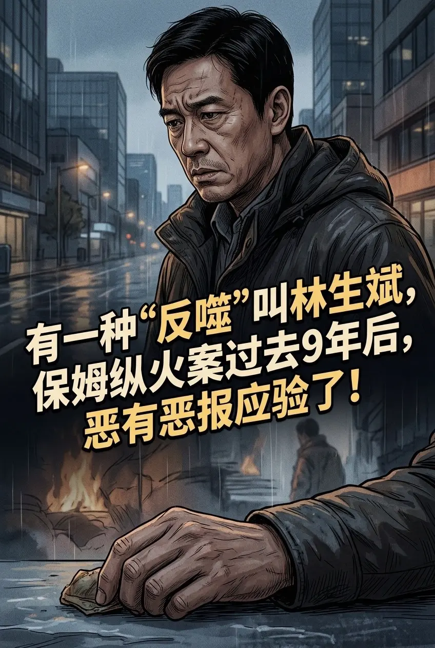 有一种“反噬”叫林生斌，保姆纵火案过去9。年后，恶有恶报应验了