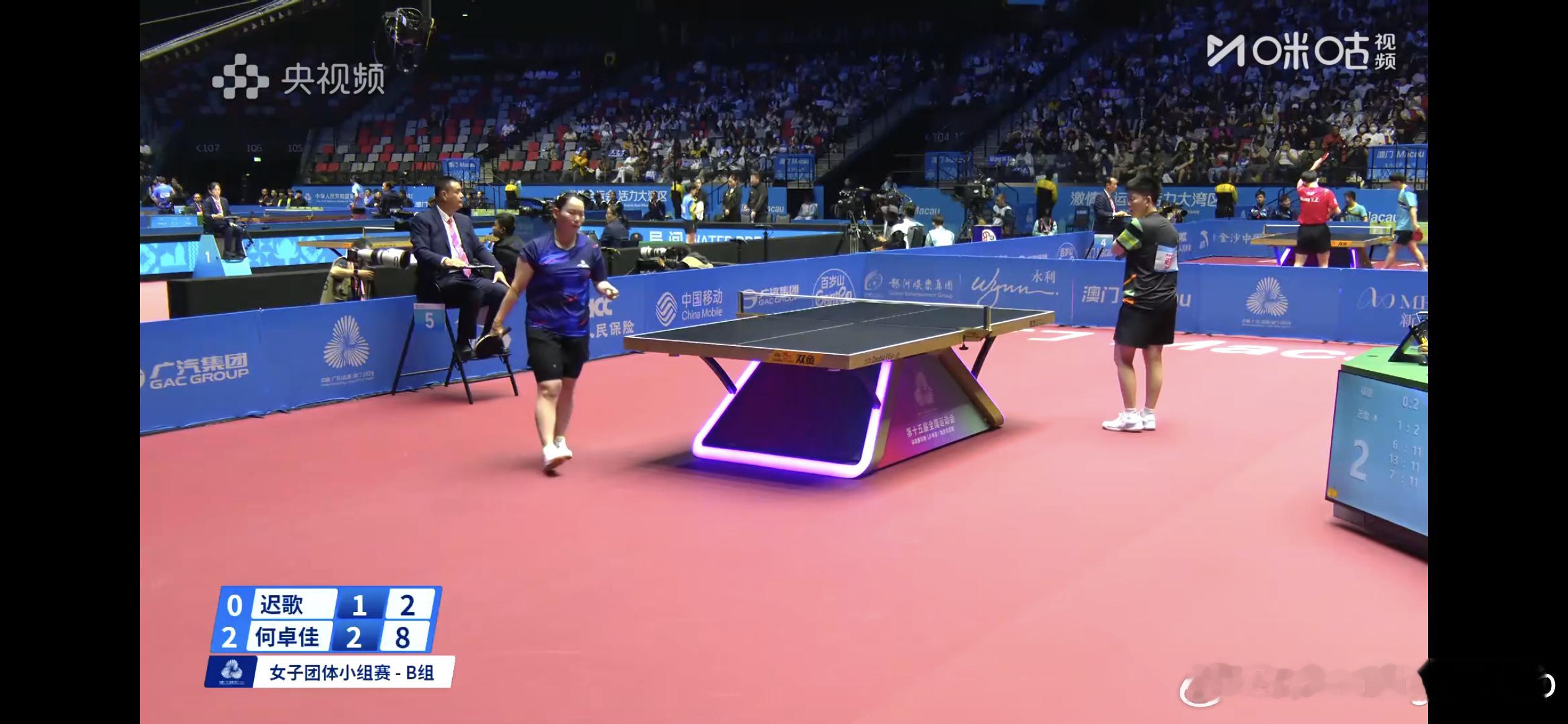 女团小组赛 河北3-0福建王添艺/何卓佳3比0魏闻声/迟歌孙颖莎3比0李仁思佳何