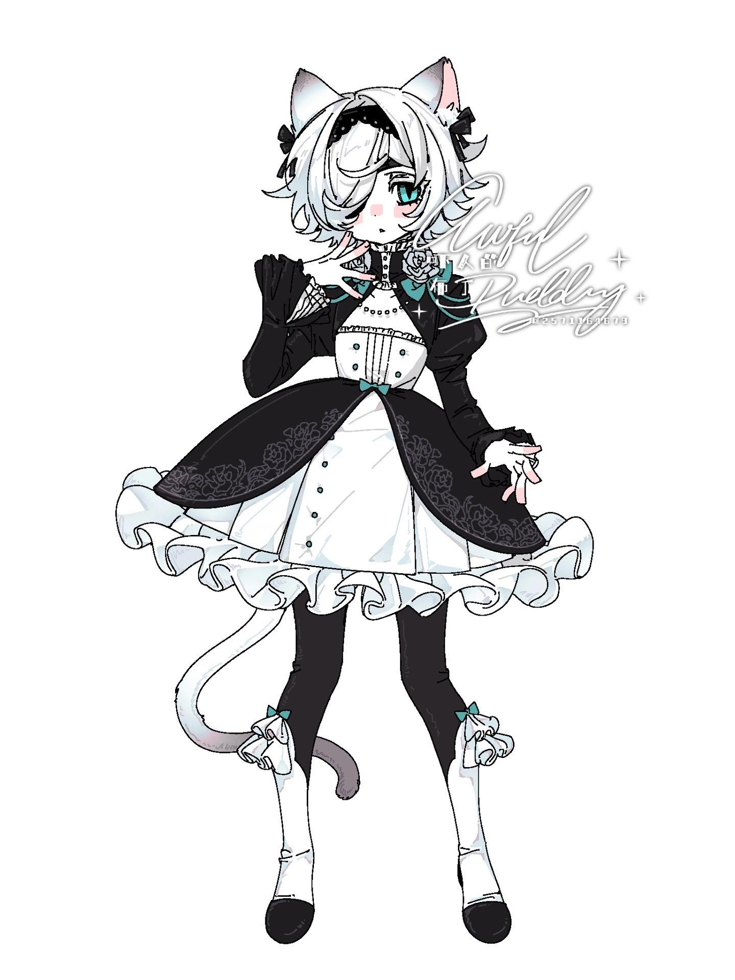 我喜欢设计这种衣服！两只小猫太对手癖了画的好愉快啊