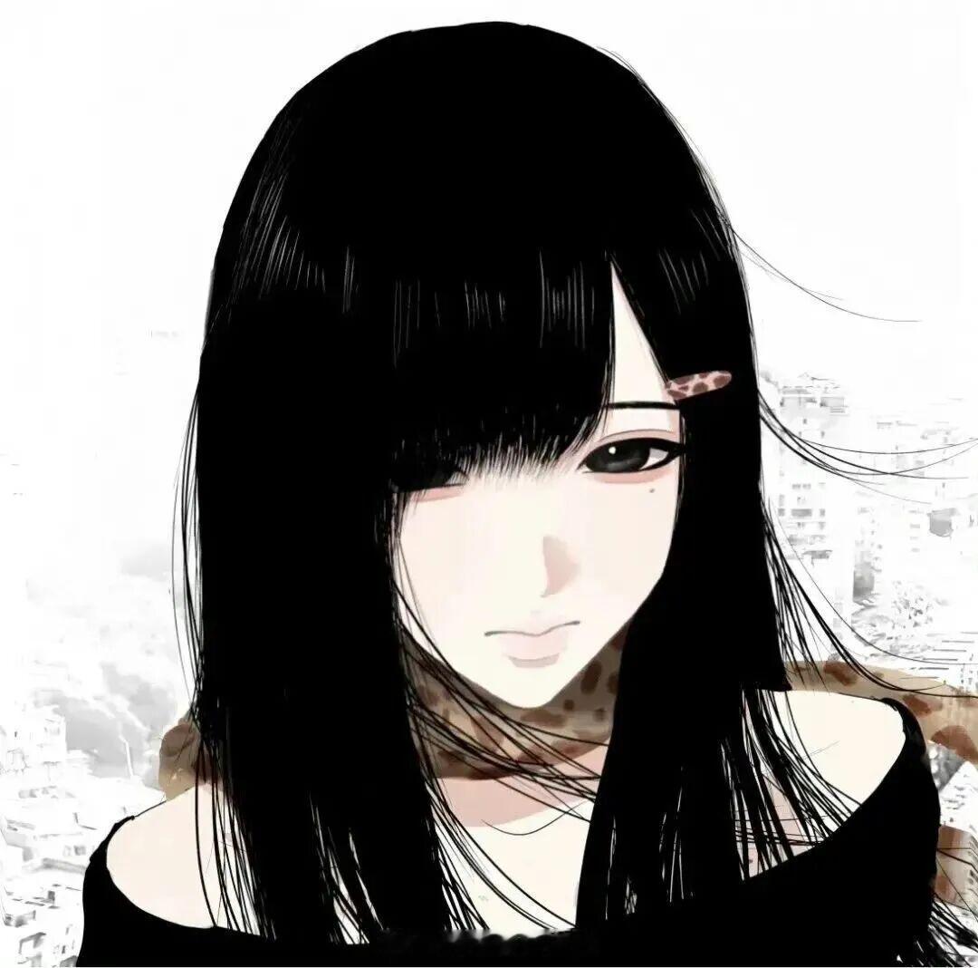 WeChat头像背景图搭配｜权威动漫女头｜黑白｜审美积累 