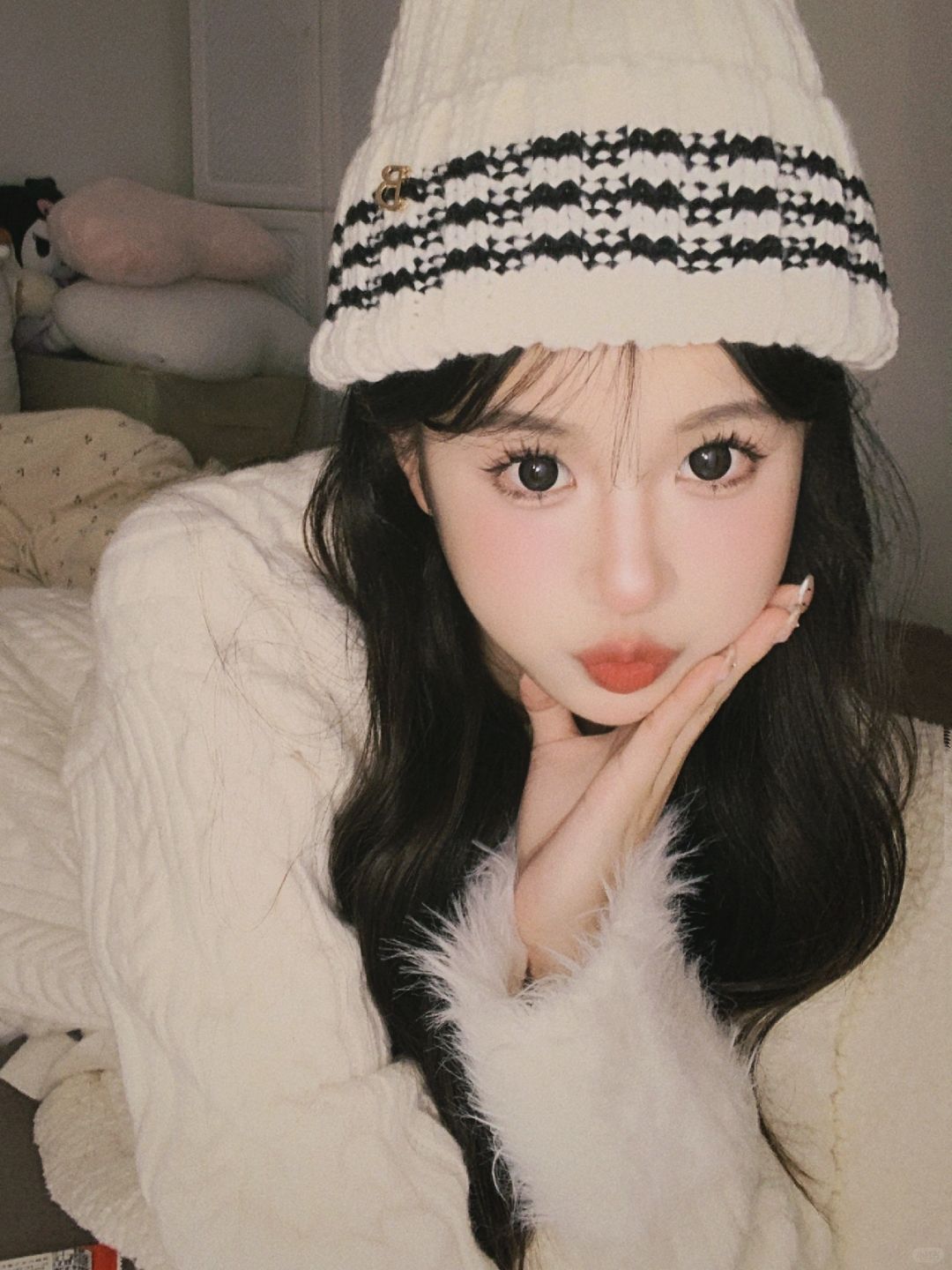 天噜🍥躺着拍好可爱喔!!