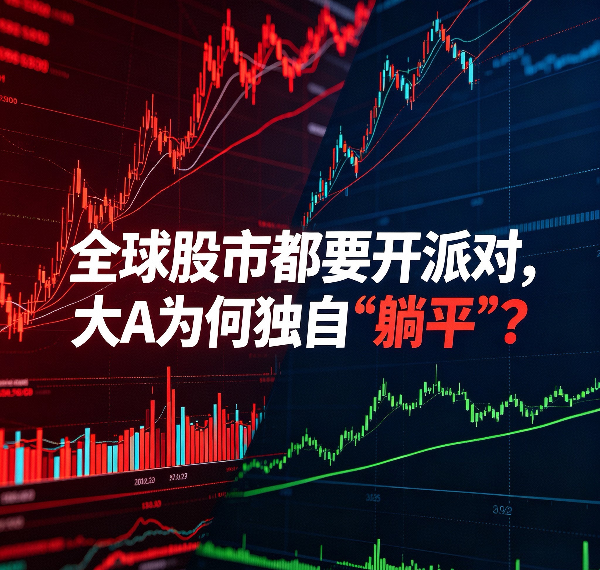 全球股市开派对，大A为何独自“躺平”？当全球股市都在狂欢——美股一路高歌，韩国股