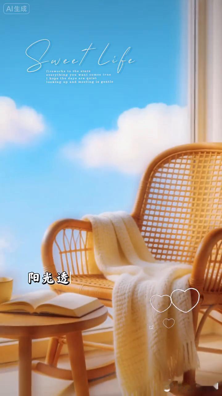 周末宅家时光摇椅配热茶。
生活慢了下来，阳光透过窗户落在摇椅上，这一刻好惬意。摆