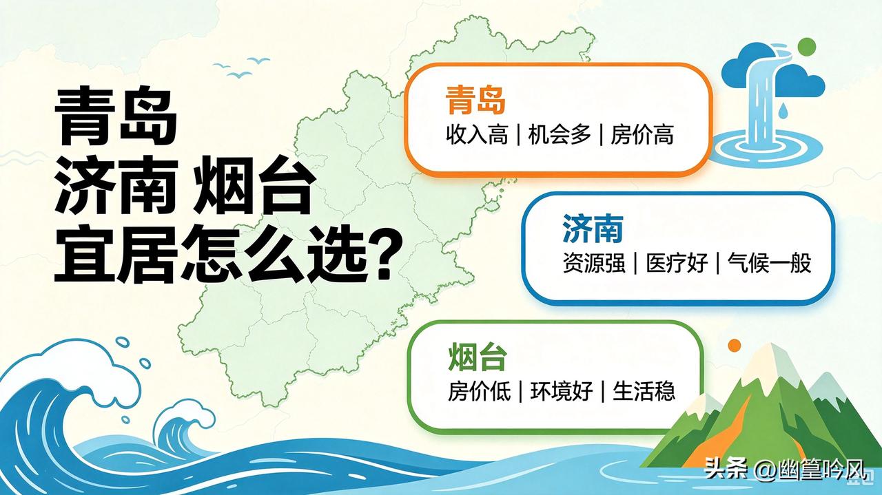 烟台：普通家庭定居、养老首选，性价比天花板
三座城市中，烟台宜居体感最佳。作为北