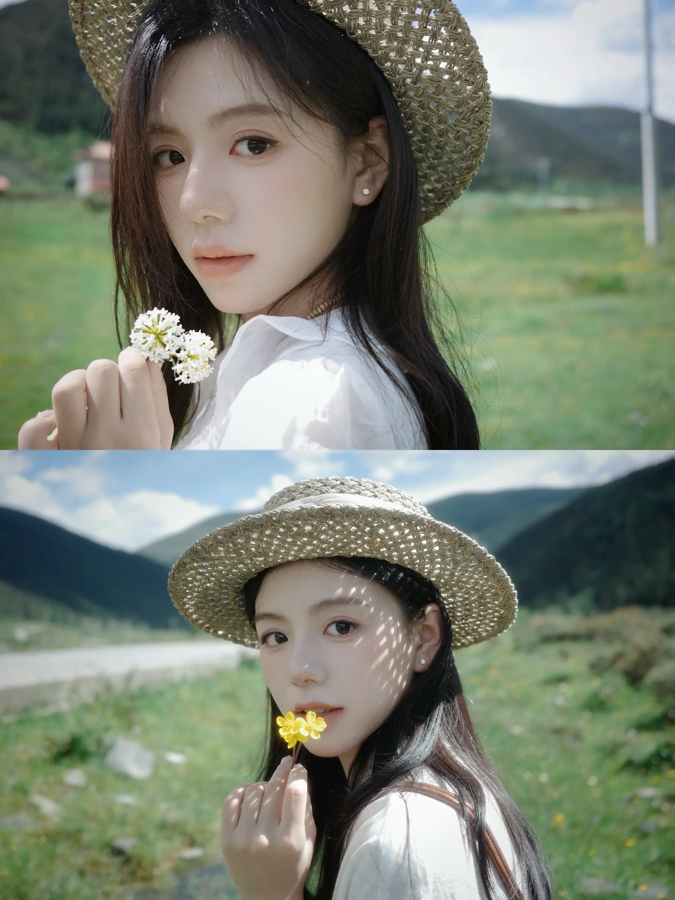山上的山花开呀 我才到山上来 出境