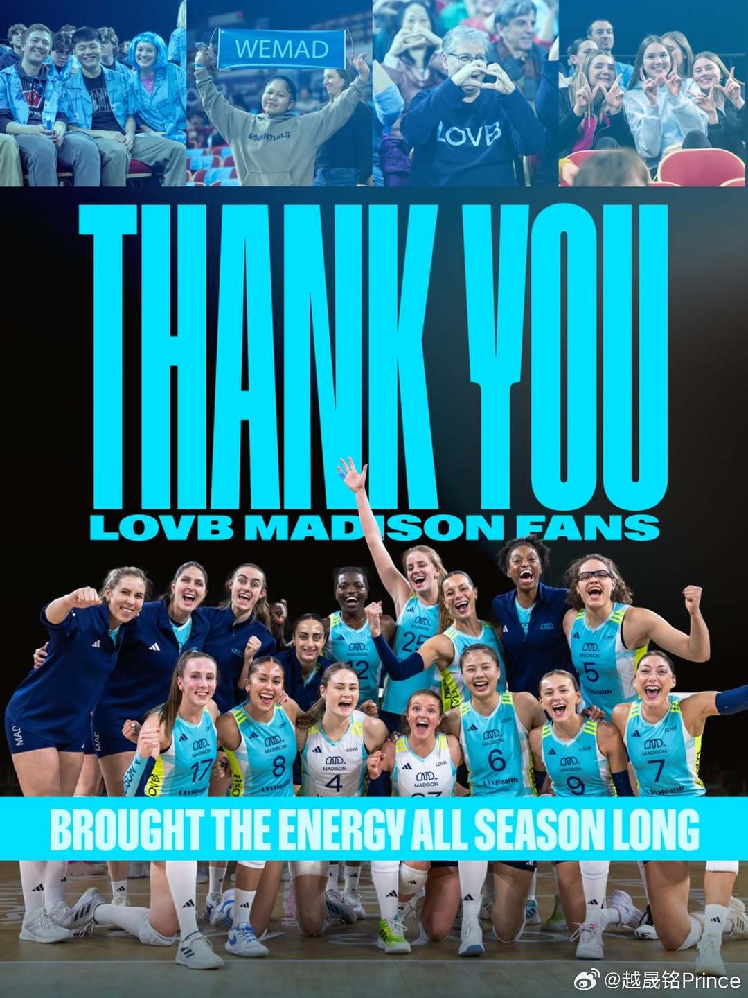 排球 龚翔宇留洋第一季  龚翔宇加盟的麦迪逊队，已完成本赛季全部比赛；下赛季再见