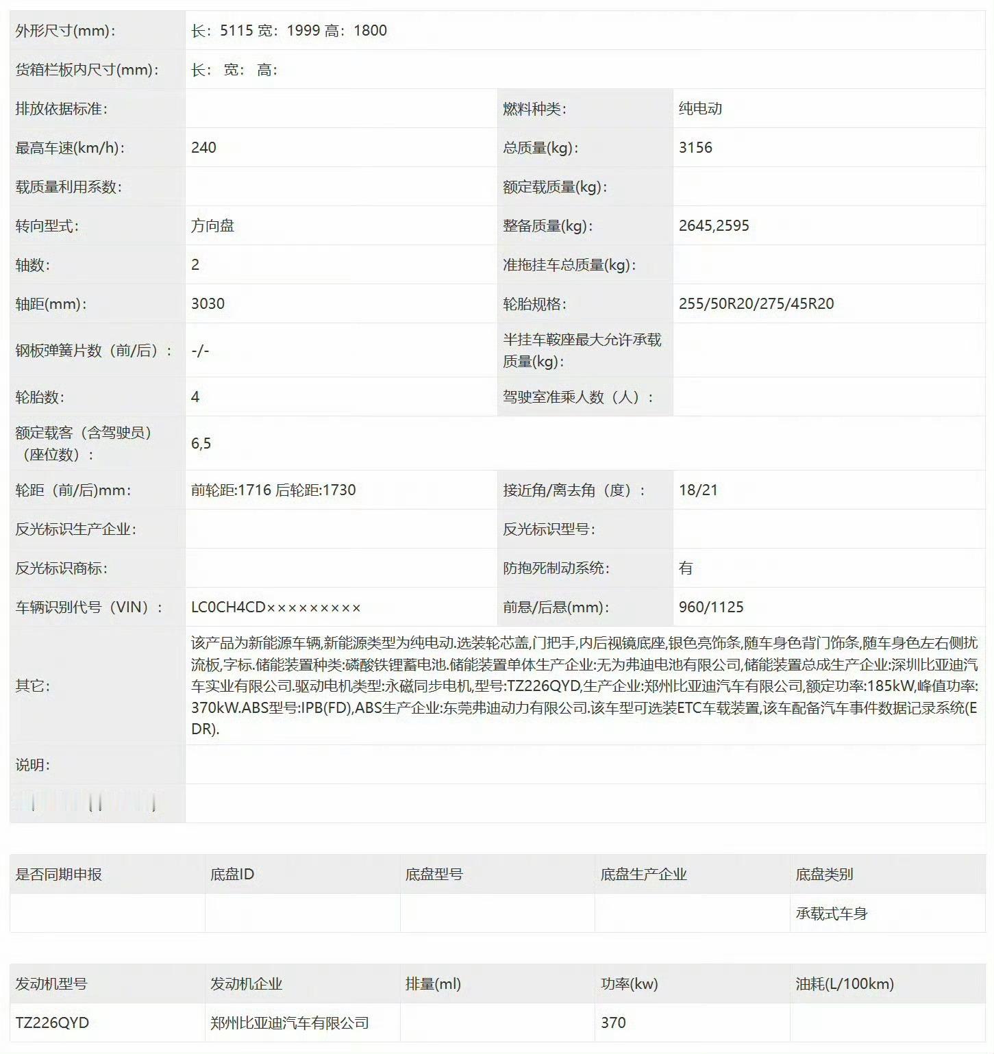 海狮08申报了 车长:5115 轴距 3030mm；纯电、插混两步走参考大唐25