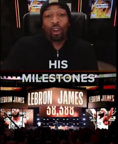 阿里纳斯在《NightCap》节目中谈到了詹姆斯是否值得湖人为其树立雕像：詹姆斯