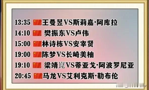 新加坡大满贯正赛开始
            国乒名将吩咐登场
        