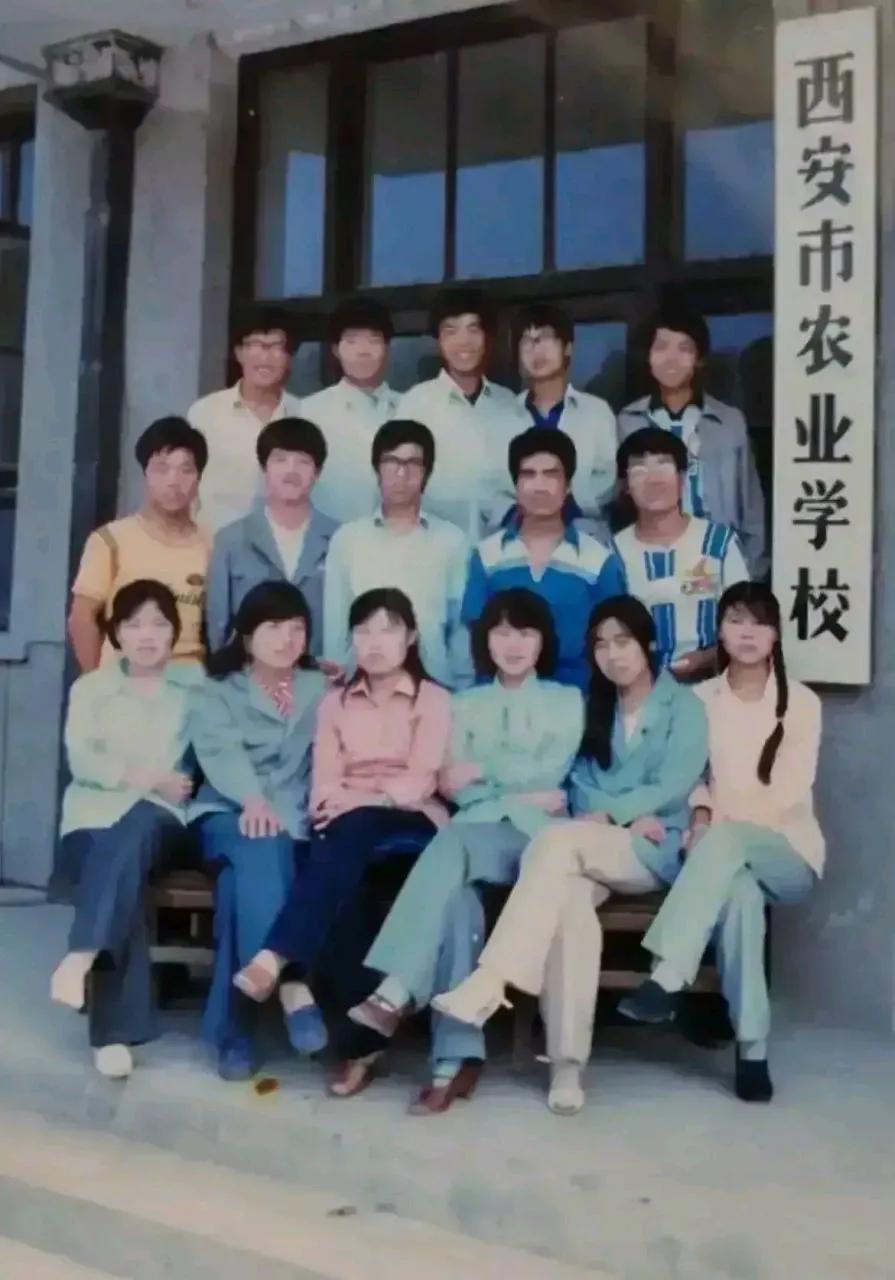 80年末，在西安农业学校，有几位中专毕业生一起拍了一张合照。照片中的他们看起来挺