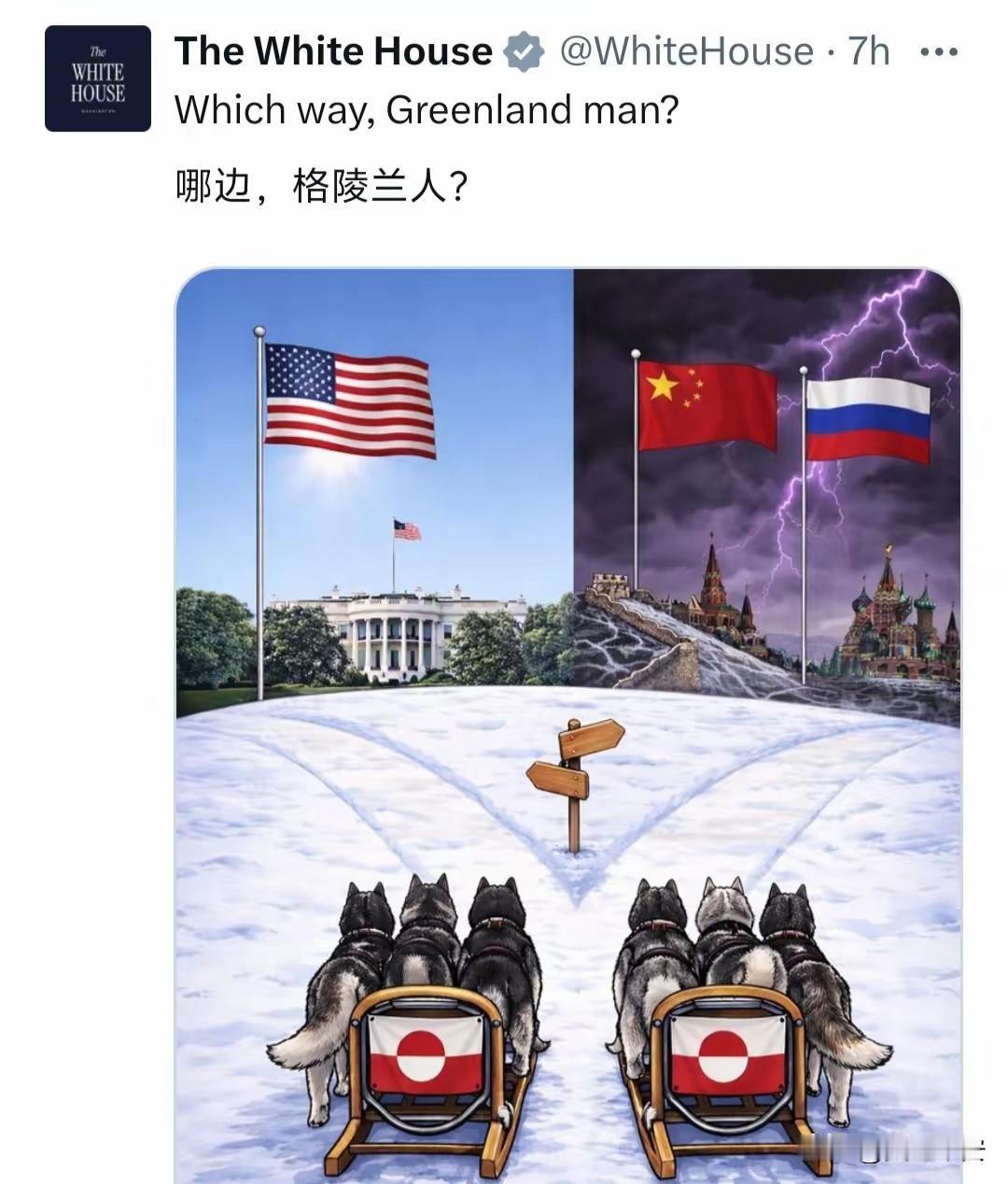 格陵兰岛是谁的？应该岛上居民投票决定方向
我们先学习一下格林兰岛的历史，再分析格