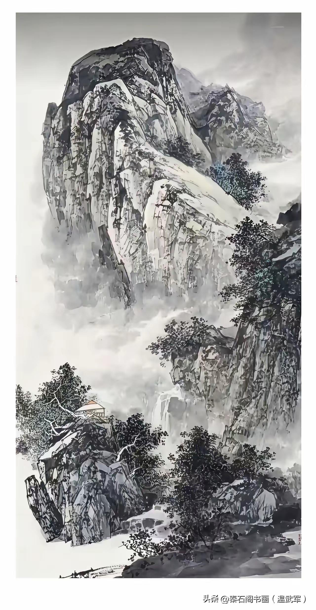 山水画的意境确实让人遐想无穷！
   中国传统山水画源起汉代，魏晋南北朝成型，隋