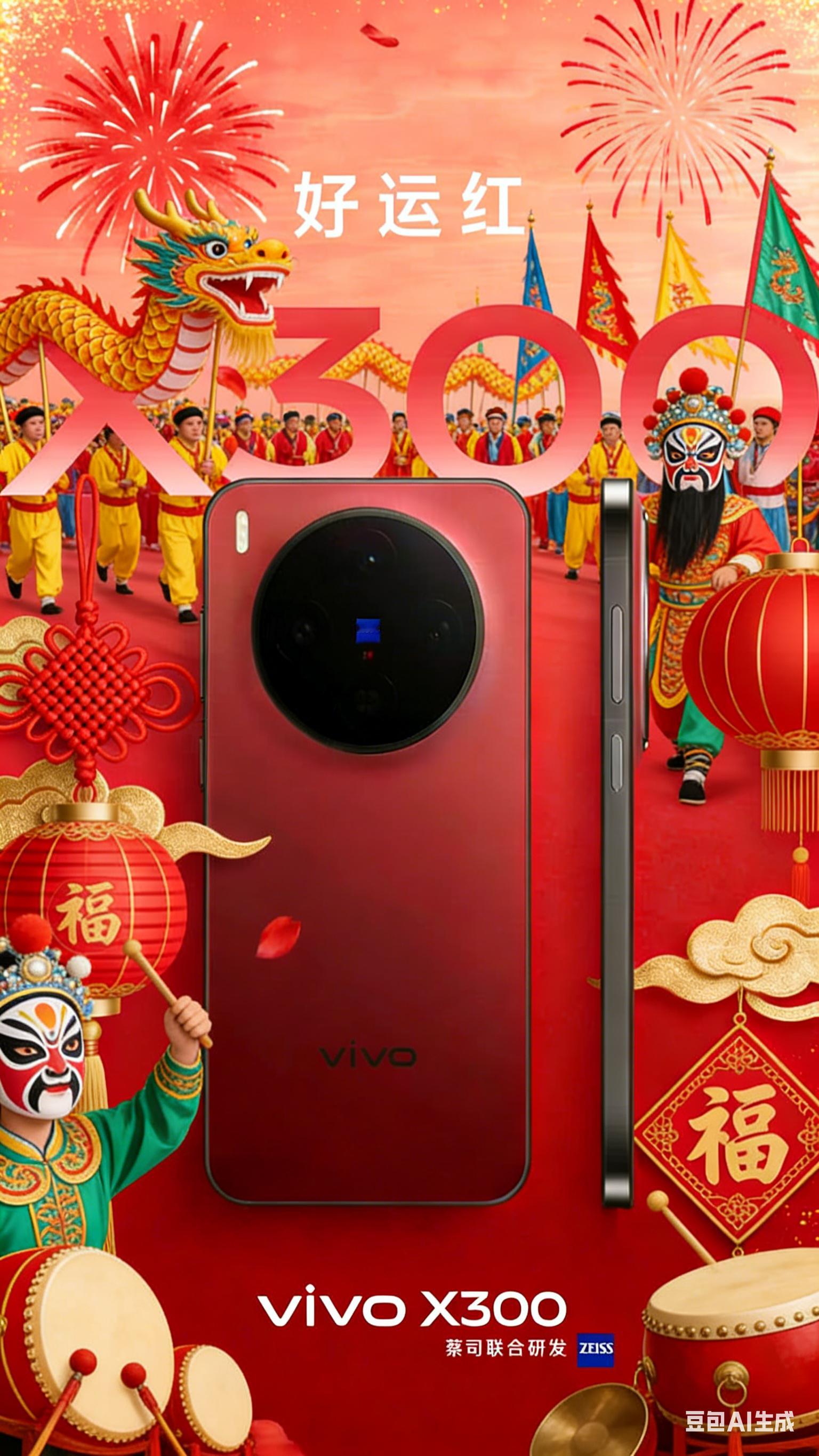 vivo X300好运红，碰见南方社火会是什么模样？ 