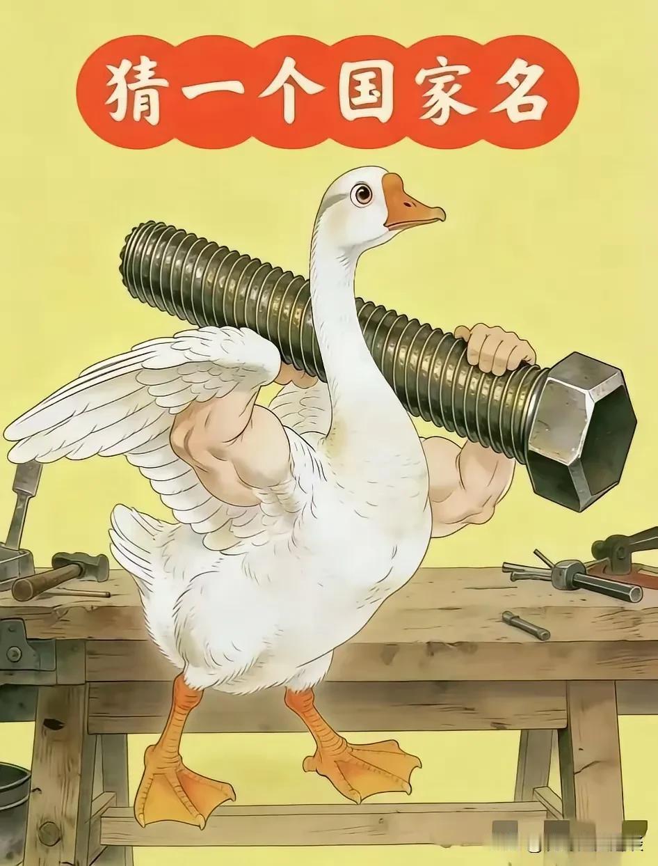 看图打一国家名字，特有意思，猜出来好搞笑。大鹅，加个螺丝。你能猜出来这是哪个国家