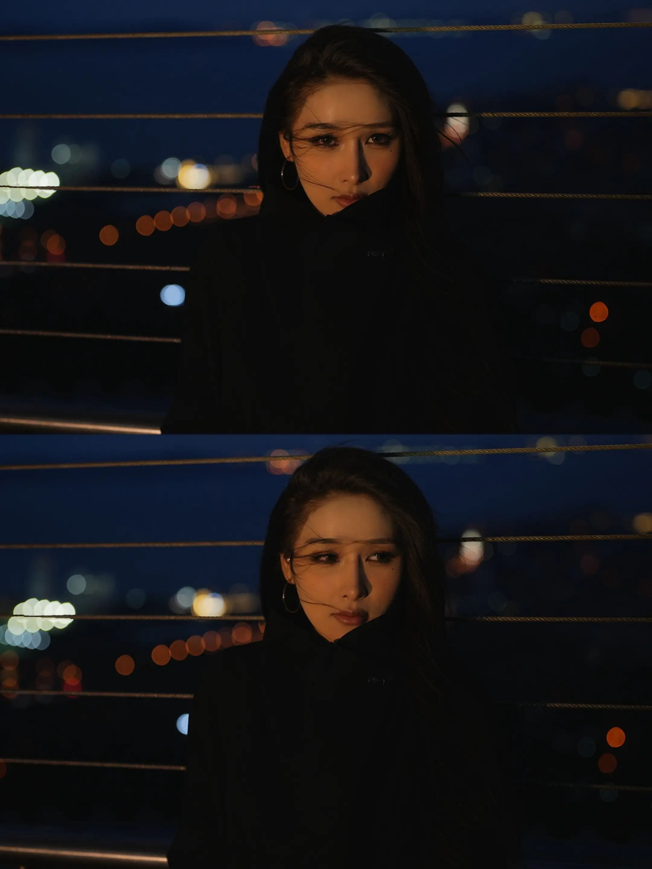 夜景人像