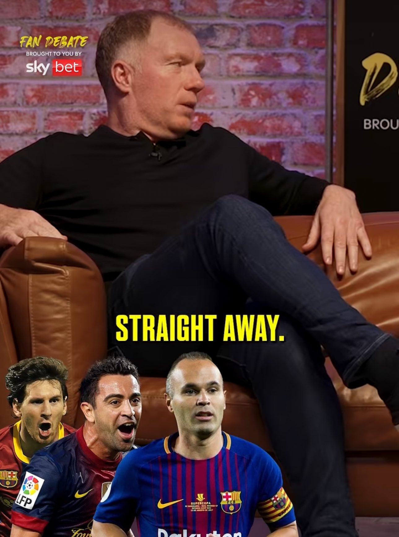 🎙你职业生涯中遇到过的最强对手是谁？💬斯科尔斯（Scholes）：梅西、哈维