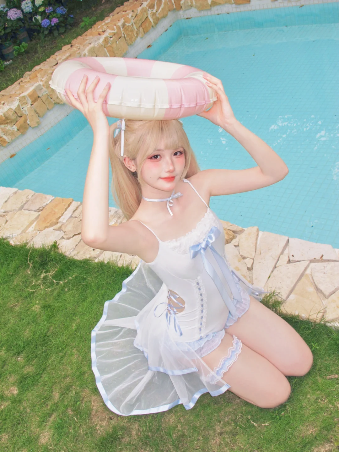 水色少女泳衣🫧已经在狠狠期待夏天啦！