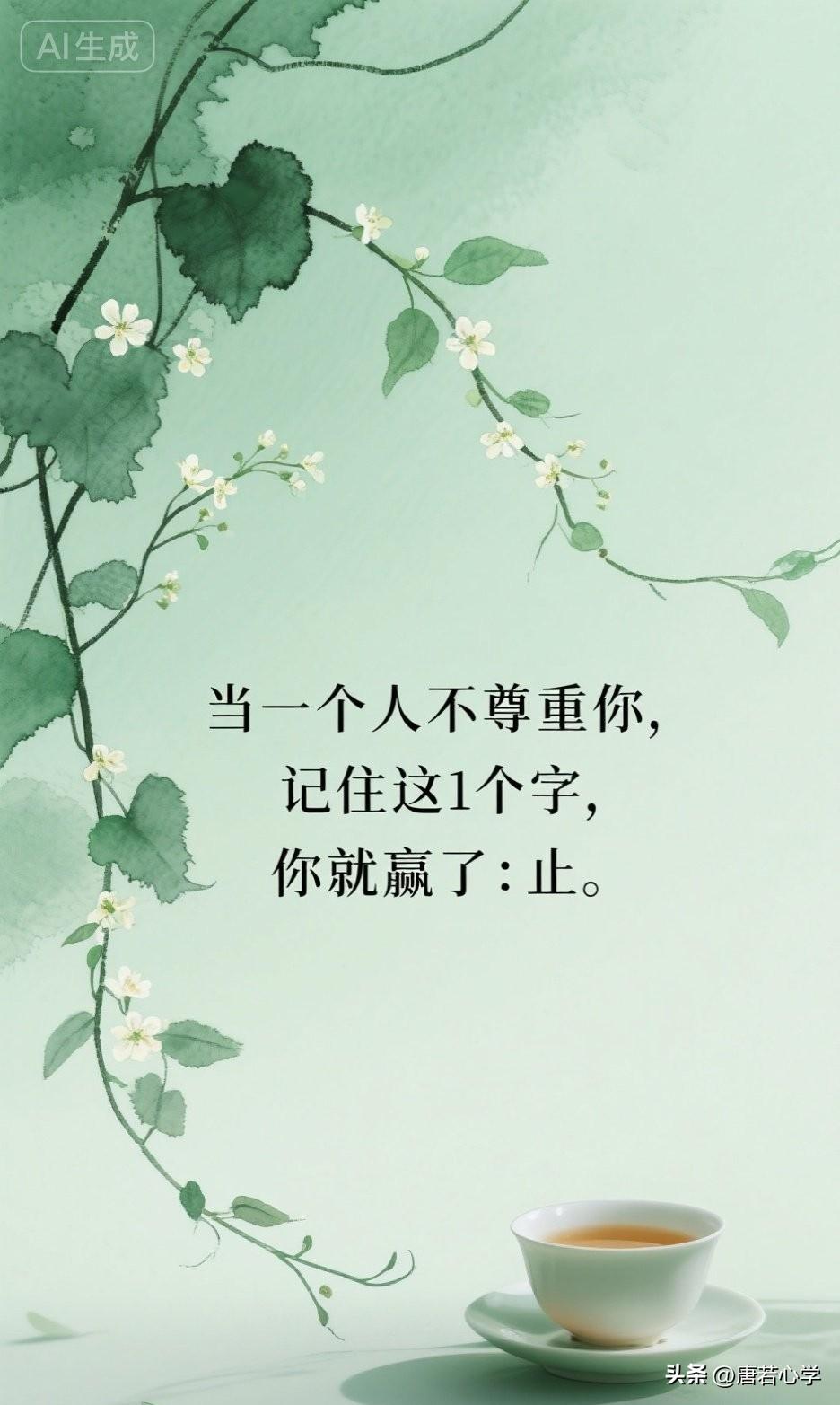 当一个人不尊重你，记住这1个字，你就赢了。

你一定见过这样的场景，或者在某些时