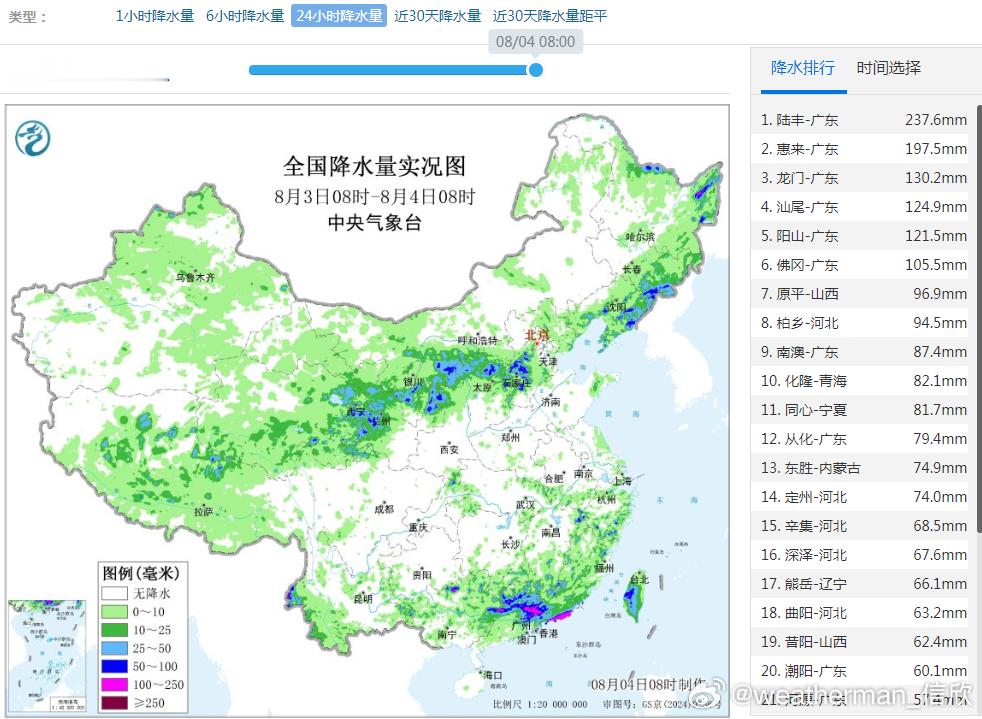 【强降雨和强对流】昨天到今晨，在高压区南北有两条雨带，宁夏同心81.7毫米，打破
