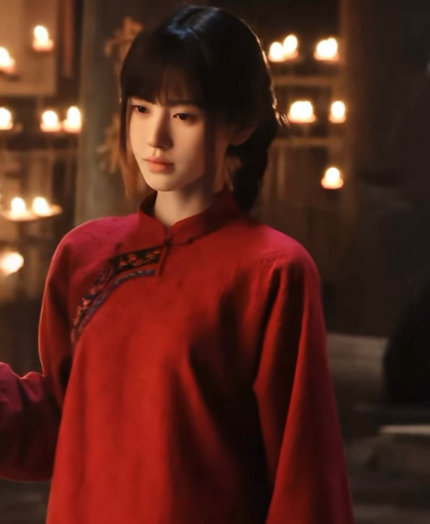 红色衣服中式恐怖拉满了感觉下一秒要来锁我的命了🩸 