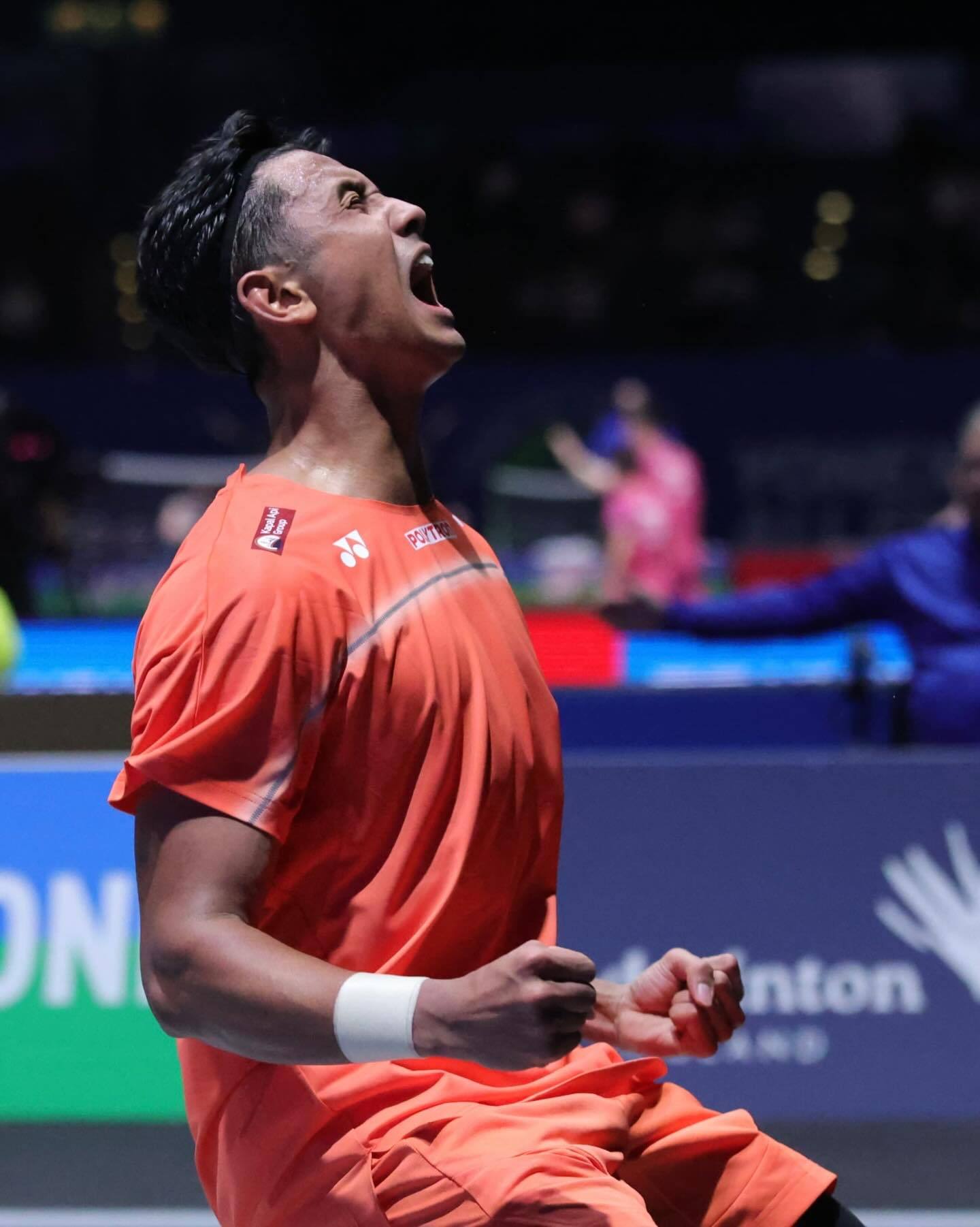 法汉🇮🇩 21-17、22-20 🇸🇬郑加恒法汉第二局10-17落后逆转