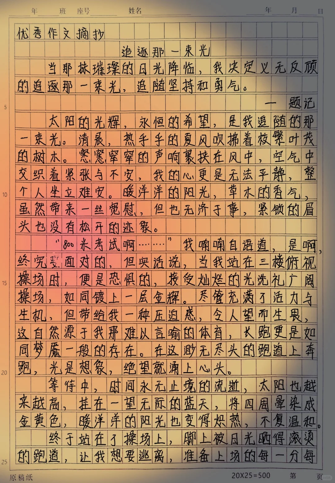 追逐那一束光