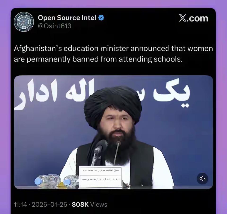 塔利班这一决定真的让人无法理解和接受。禁止女性接受教育，无疑是对国家未来发展的沉